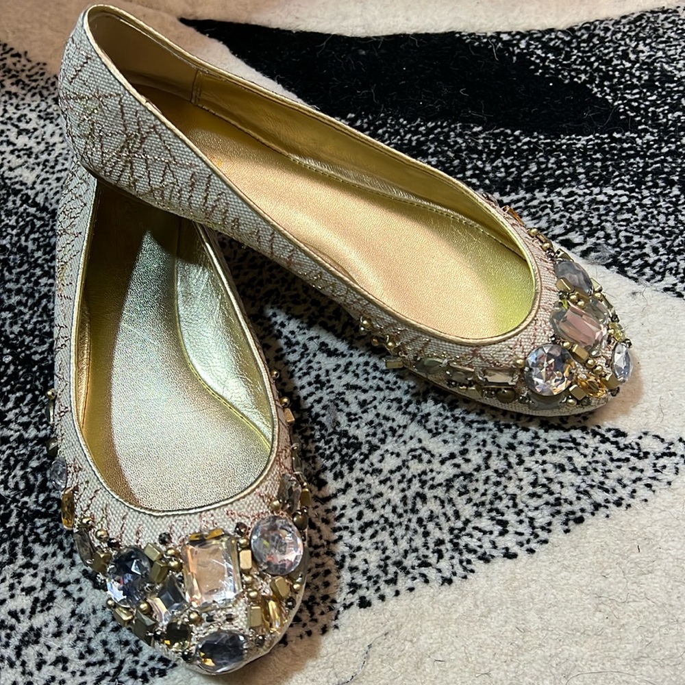 #22 Coach Golden with Crystal shoes size 6.5